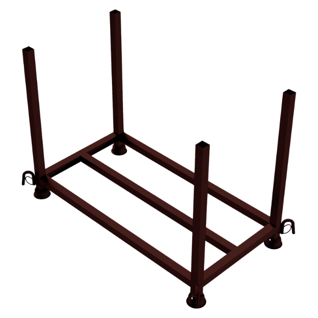 Stapelpalette für Fußplatten, 130 x 63 x 90 cm 